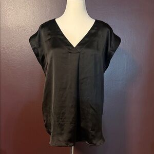 J Crew Black Satin Top